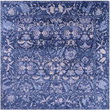 Blue Square Modern Hand Knotted Wool Rug - 9' 10" X 9' 11" - Golden Nile