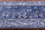 Blue Square Modern Hand Knotted Wool Rug - 9' 10" X 9' 11" - Golden Nile