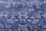 Blue Square Modern Hand Knotted Wool Rug - 9' 10" X 9' 11" - Golden Nile