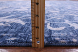 Blue Square Modern Hand Knotted Wool Rug - 9' 10" X 9' 11" - Golden Nile