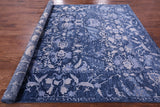 Blue Contemporary Handmade Wool Rug - 7' 11" X 10' 2" - Golden Nile