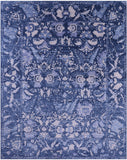 Blue Contemporary Handmade Wool Rug - 7' 11" X 10' 2" - Golden Nile