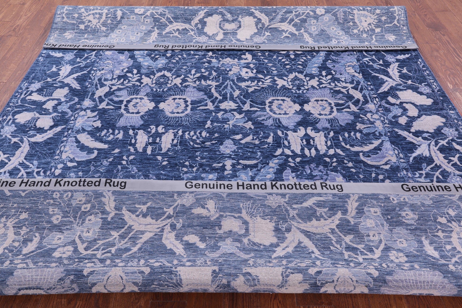 Blue Contemporary Handmade Wool Rug - 7' 11" X 10' 2" - Golden Nile