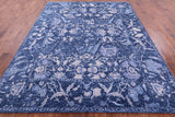Blue Contemporary Handmade Wool Rug - 7' 11" X 10' 2" - Golden Nile