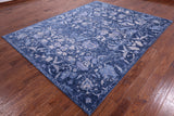 Blue Contemporary Handmade Wool Rug - 7' 11" X 10' 2" - Golden Nile