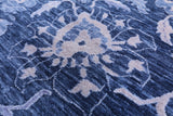 Blue Contemporary Handmade Wool Rug - 7' 11" X 10' 2" - Golden Nile