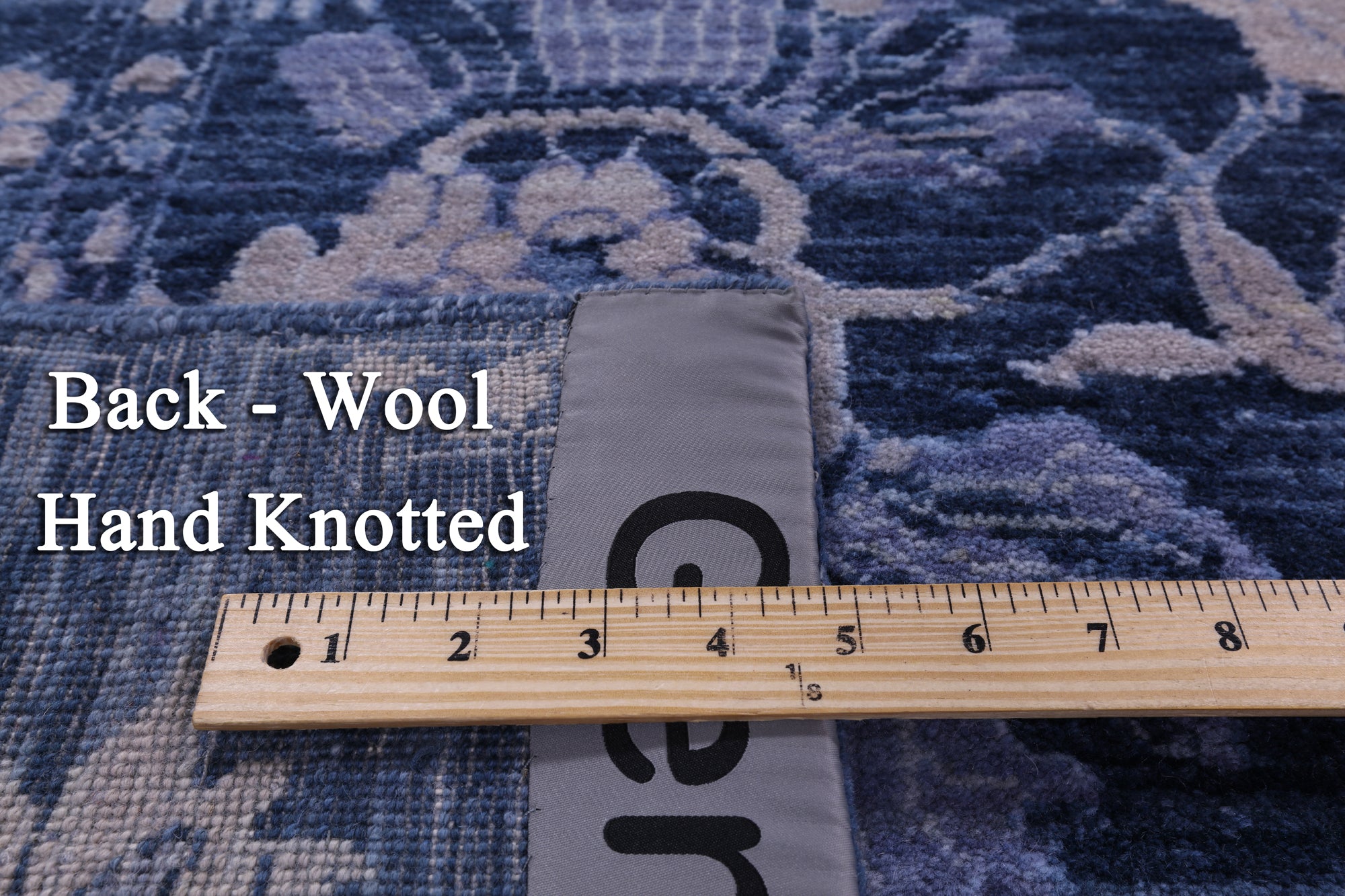 Blue Contemporary Handmade Wool Rug - 7' 11" X 10' 2" - Golden Nile