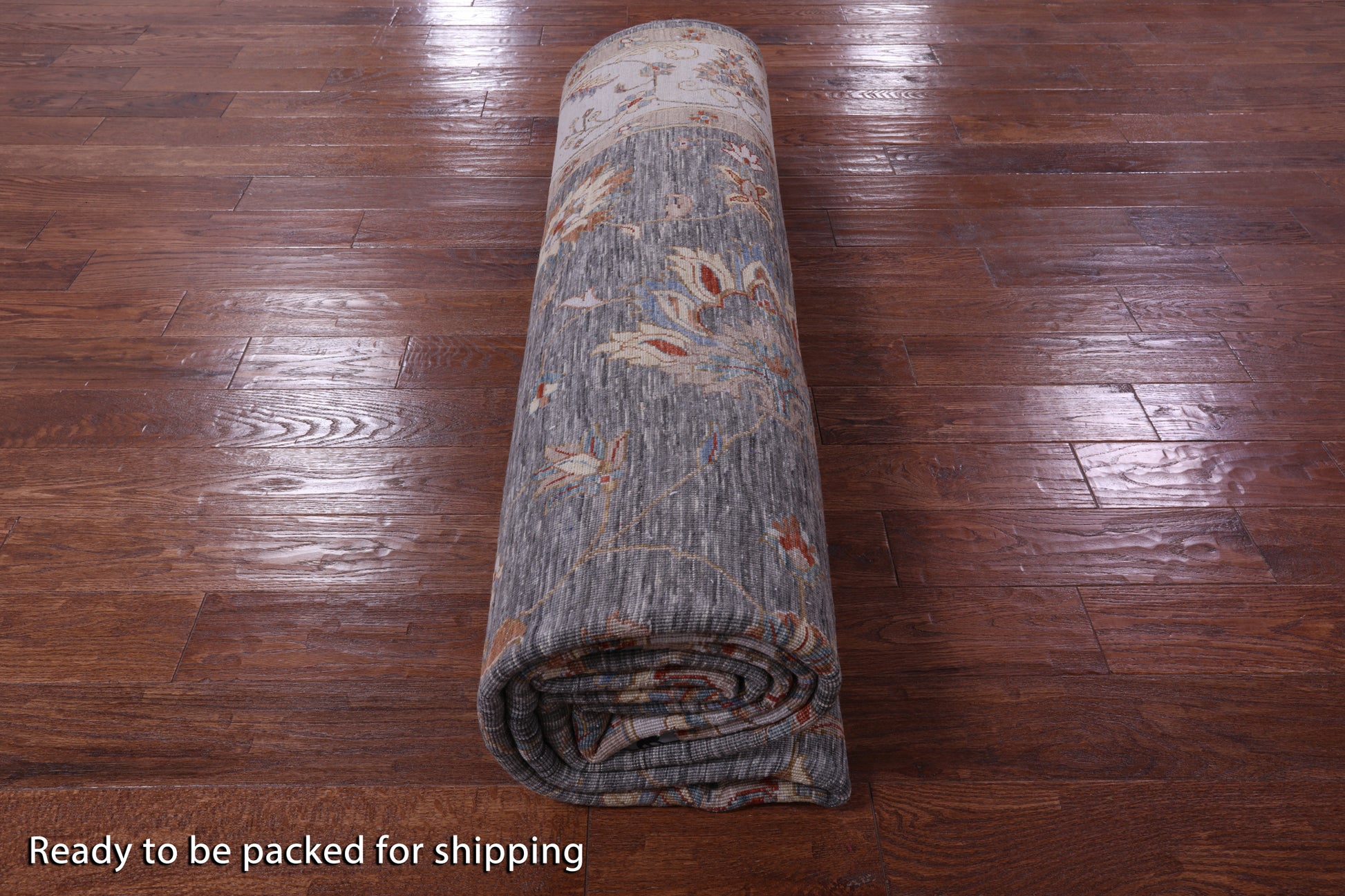 Grey Persian Hand Knotted Wool Rug - 9' 0" X 11' 11" - Golden Nile
