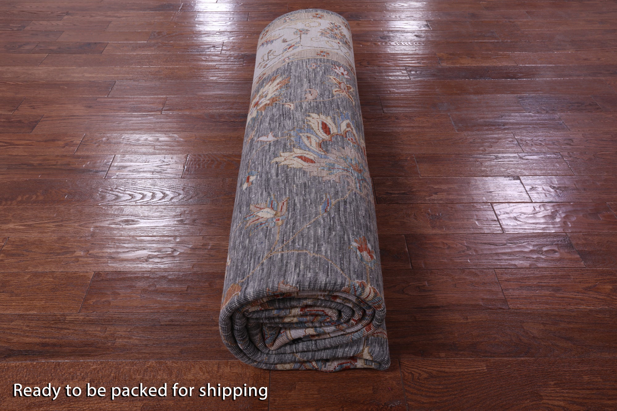 Grey Persian Hand Knotted Wool Rug - 9' 0" X 11' 11" - Golden Nile