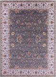 Grey Persian Hand Knotted Wool Rug - 9' 0" X 11' 11" - Golden Nile