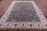 Grey Persian Hand Knotted Wool Rug - 9' 0" X 11' 11" - Golden Nile
