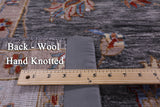 Grey Persian Hand Knotted Wool Rug - 9' 0" X 11' 11" - Golden Nile