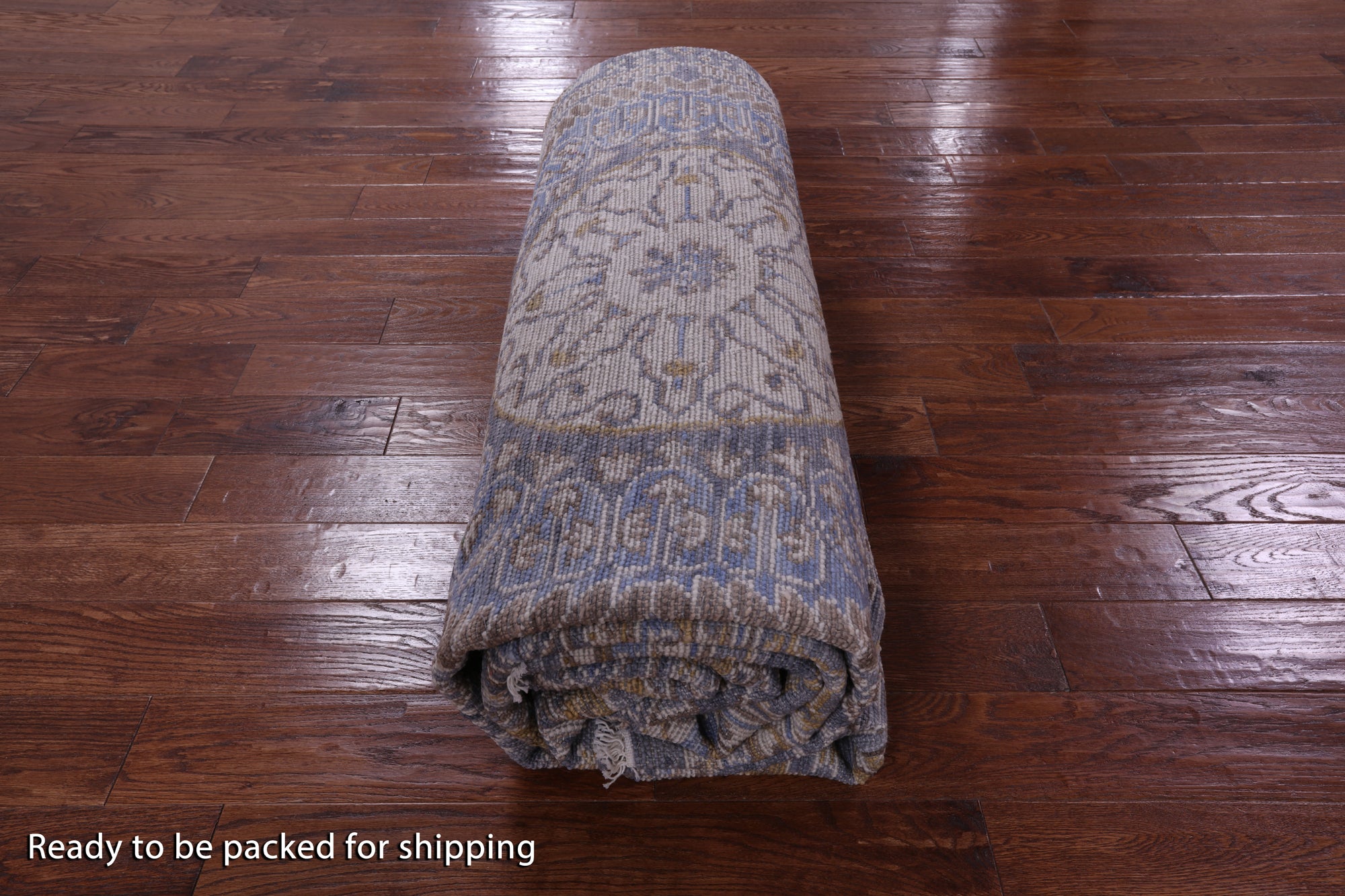 Geometric Persian Mamluk Hand Knotted Wool Rug - 10' 0" X 13' 10" - Golden Nile