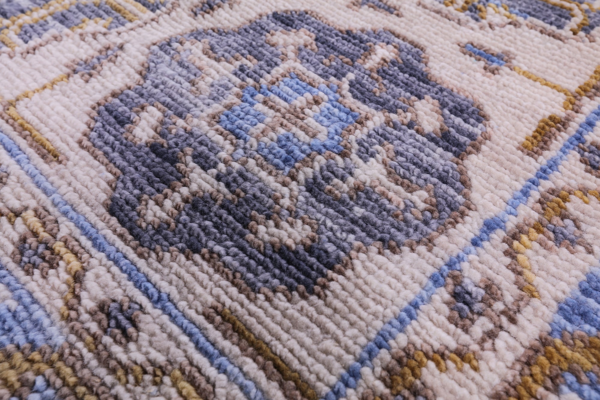 Geometric Persian Mamluk Hand Knotted Wool Rug - 10' 0" X 13' 10" - Golden Nile