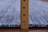 Blue Savannah Grass Hand Knotted Wool & Silk Rug - 7' 11" X 10' 1" - Golden Nile