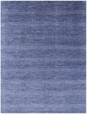 Blue Savannah Grass Hand Knotted Wool & Silk Rug - 7' 11" X 10' 1" - Golden Nile