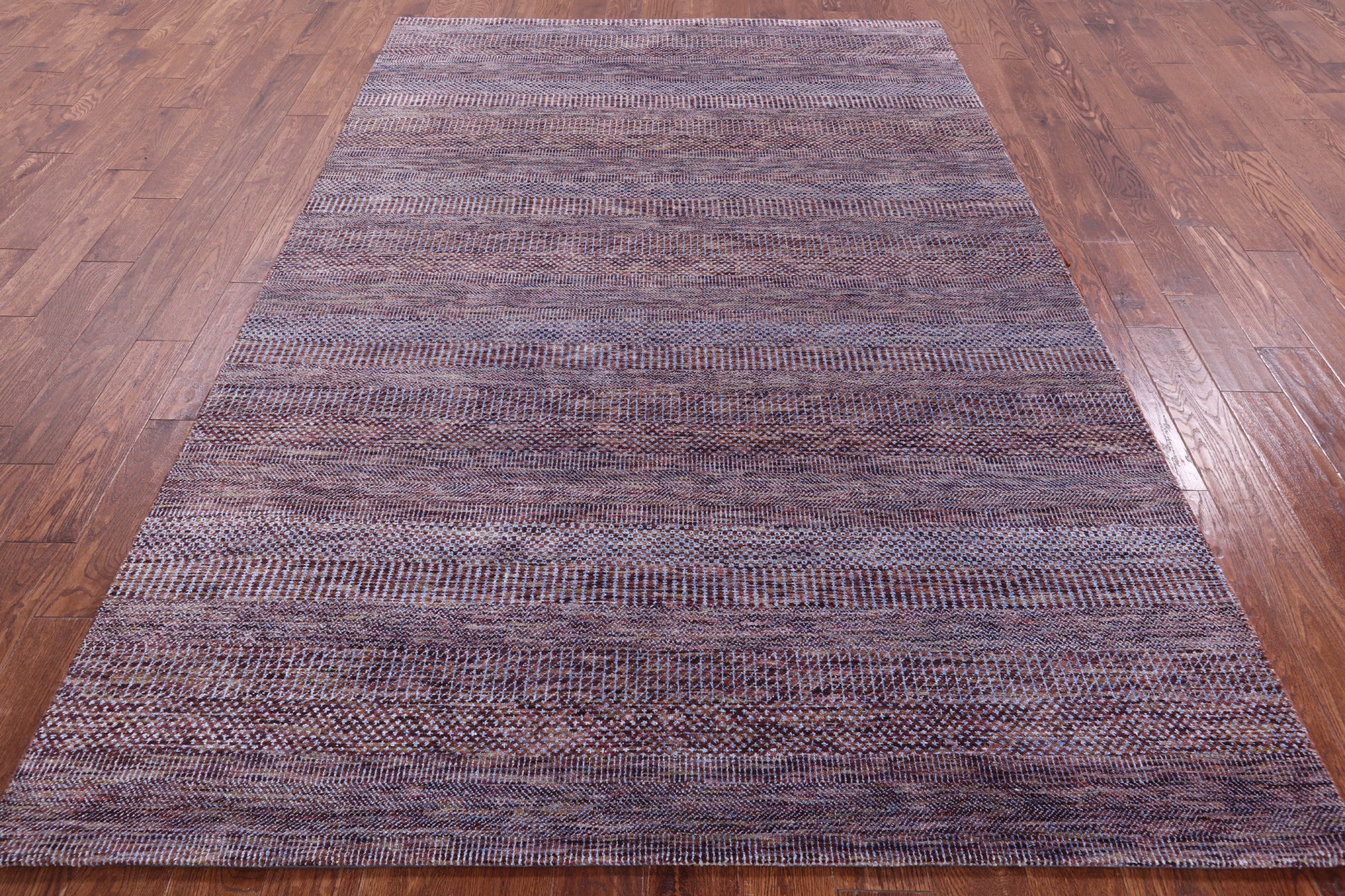 Savannah Grass Hand Knotted Wool & Silk Rug - 6' 2" X 9' 3" - Golden Nile