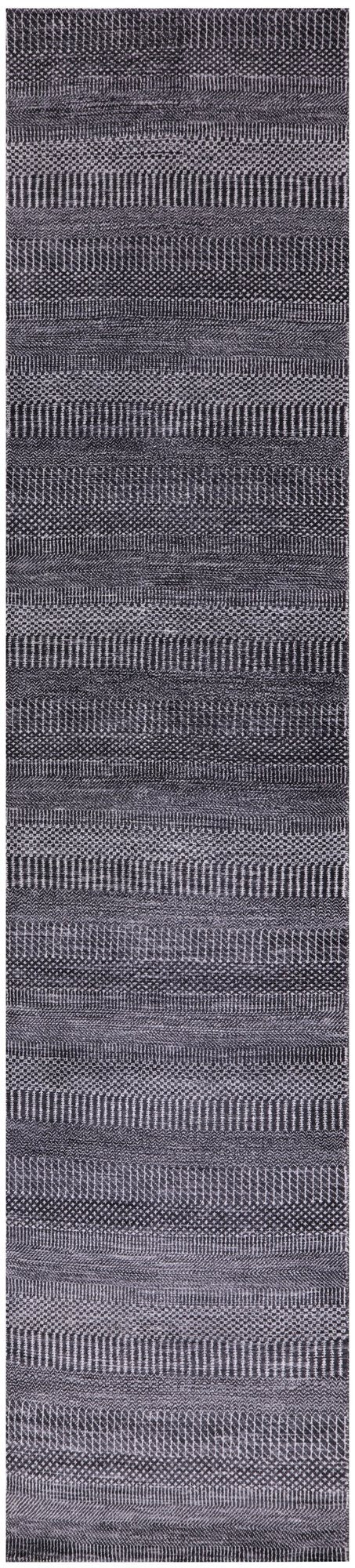 Savannah Grass Hand Knotted Wool & Silk Runner Rug - 2' 6" X 11' 11" - Golden Nile