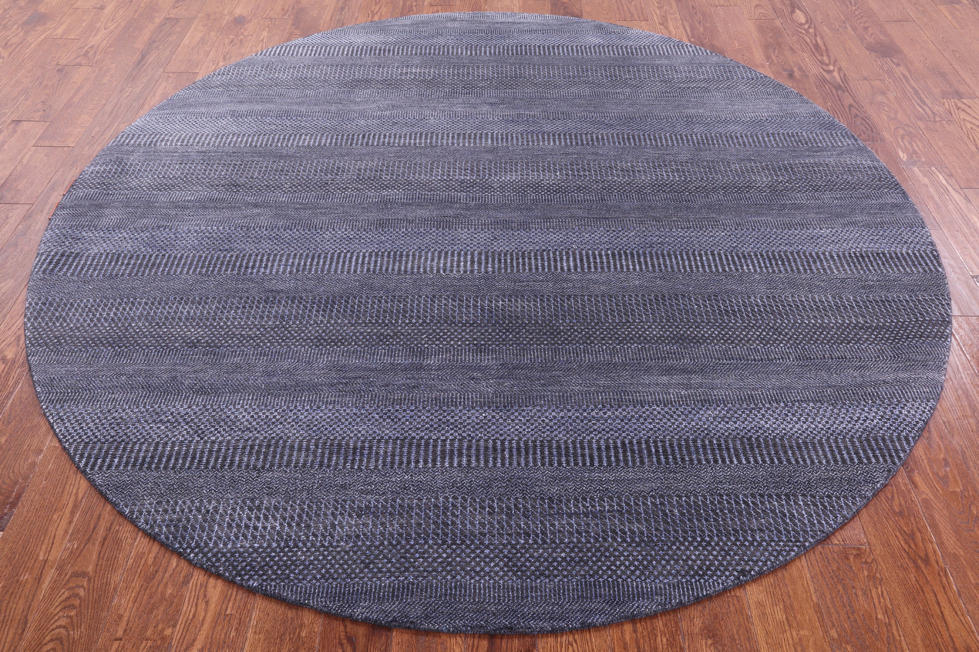Round Savannah Grass Handmade Wool & Silk Rug - 7' 11" X 7' 11" - Golden Nile