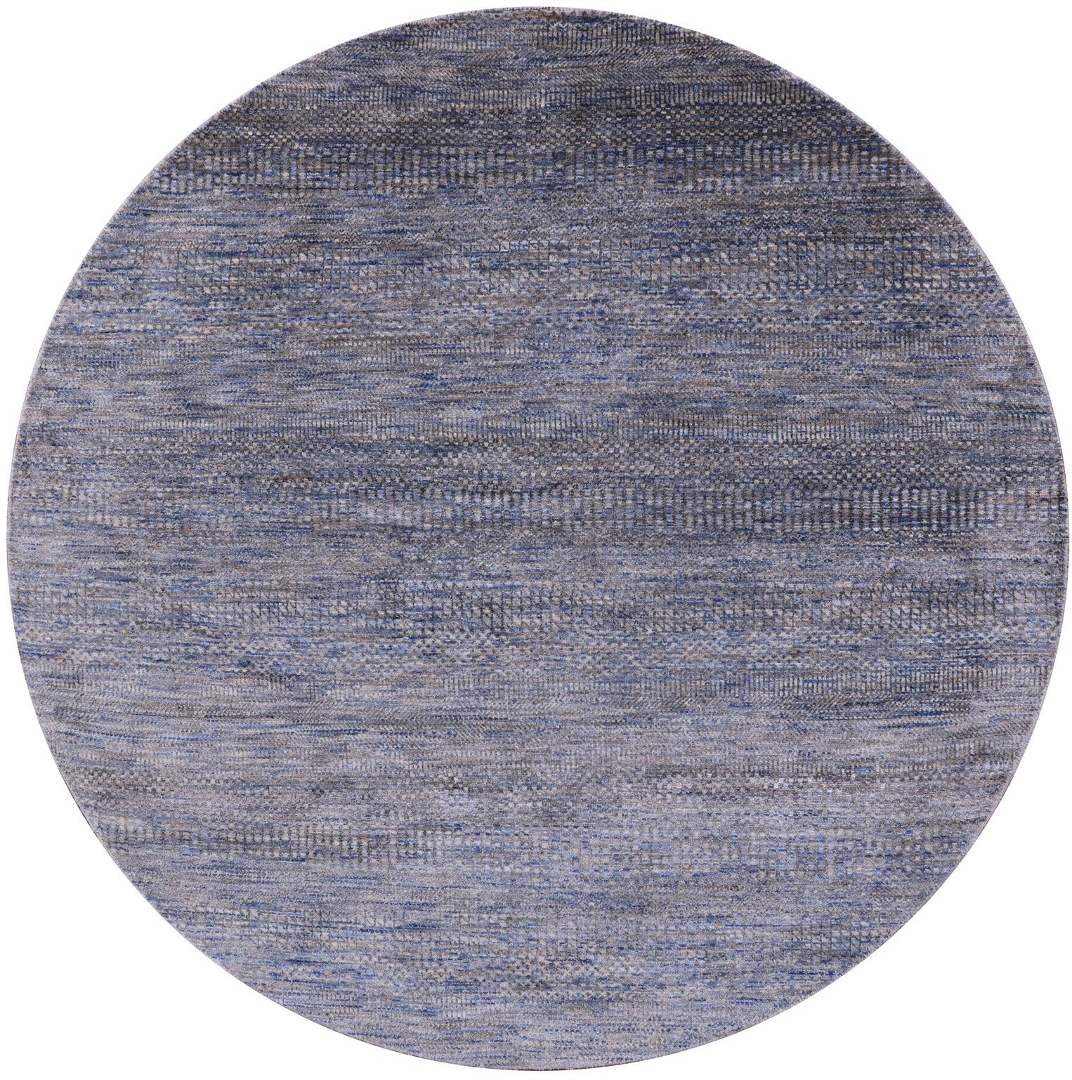 Round Savannah Grass Hand Knotted Wool & Silk Rug - 6' 0" X 6' 0" - Golden Nile