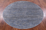 Round Savannah Grass Hand Knotted Wool & Silk Rug - 6' 0" X 6' 0" - Golden Nile