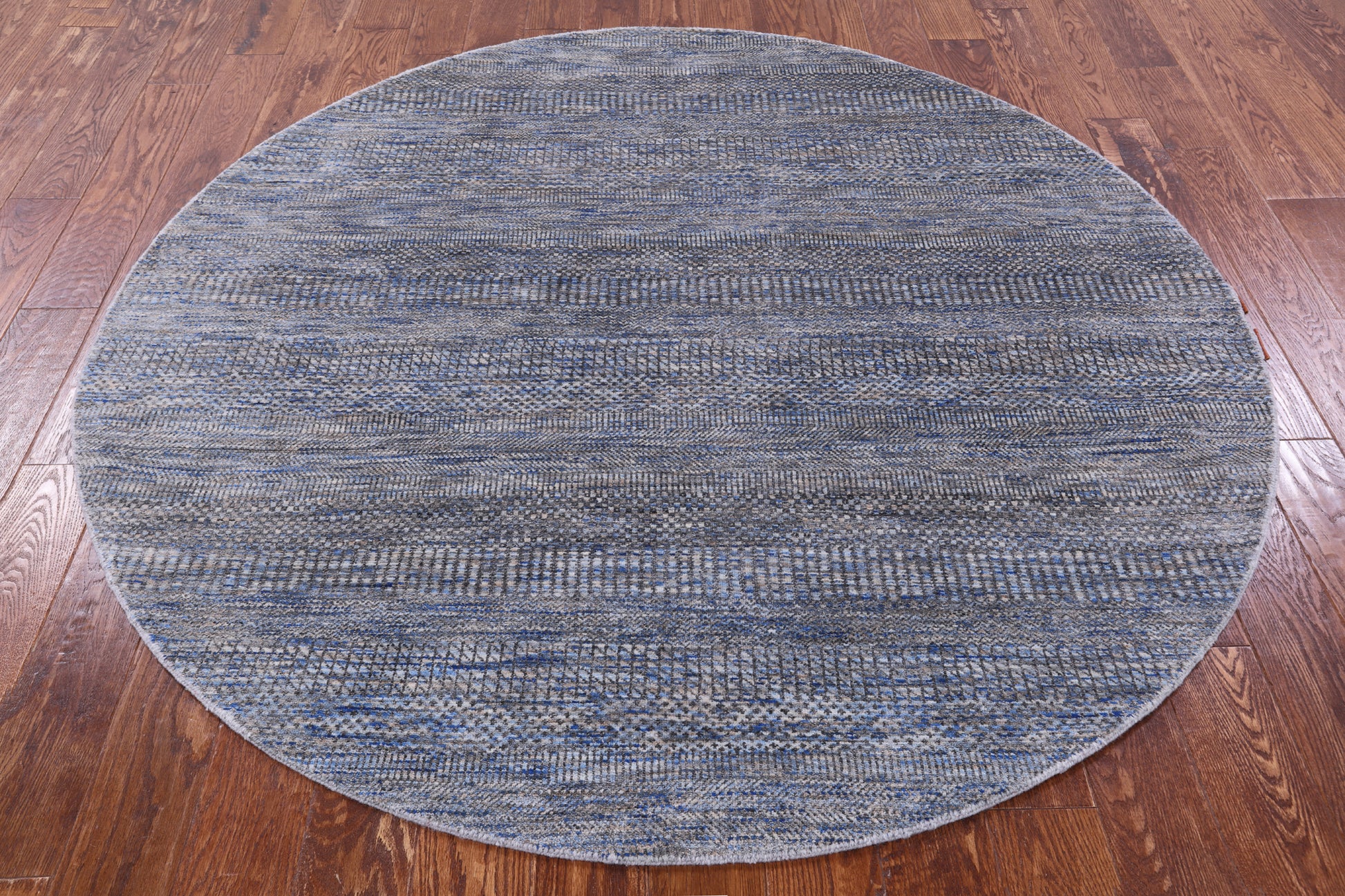 Round Savannah Grass Hand Knotted Wool & Silk Rug - 6' 0" X 6' 0" - Golden Nile