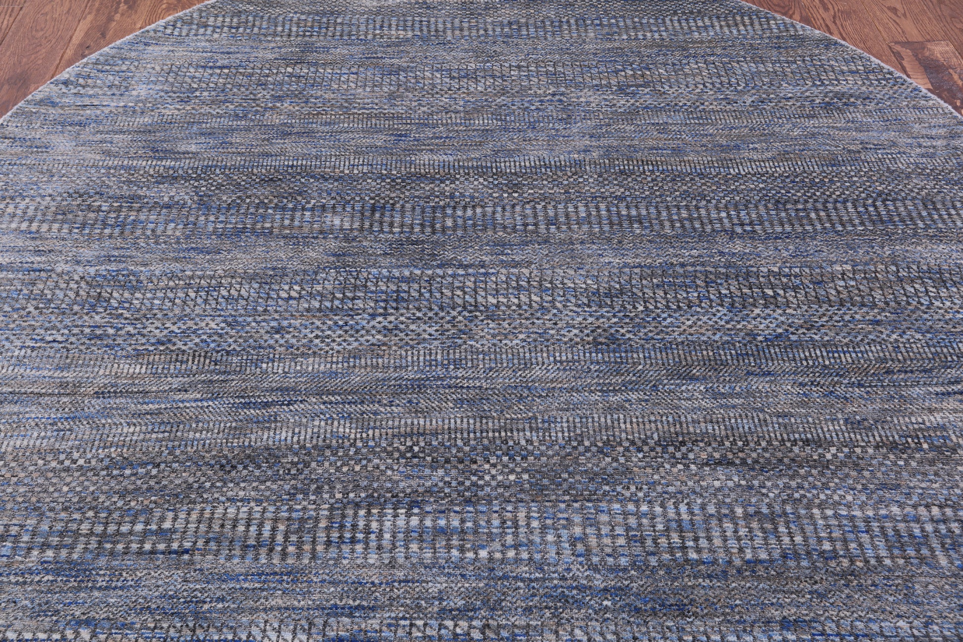 Round Savannah Grass Hand Knotted Wool & Silk Rug - 6' 0" X 6' 0" - Golden Nile