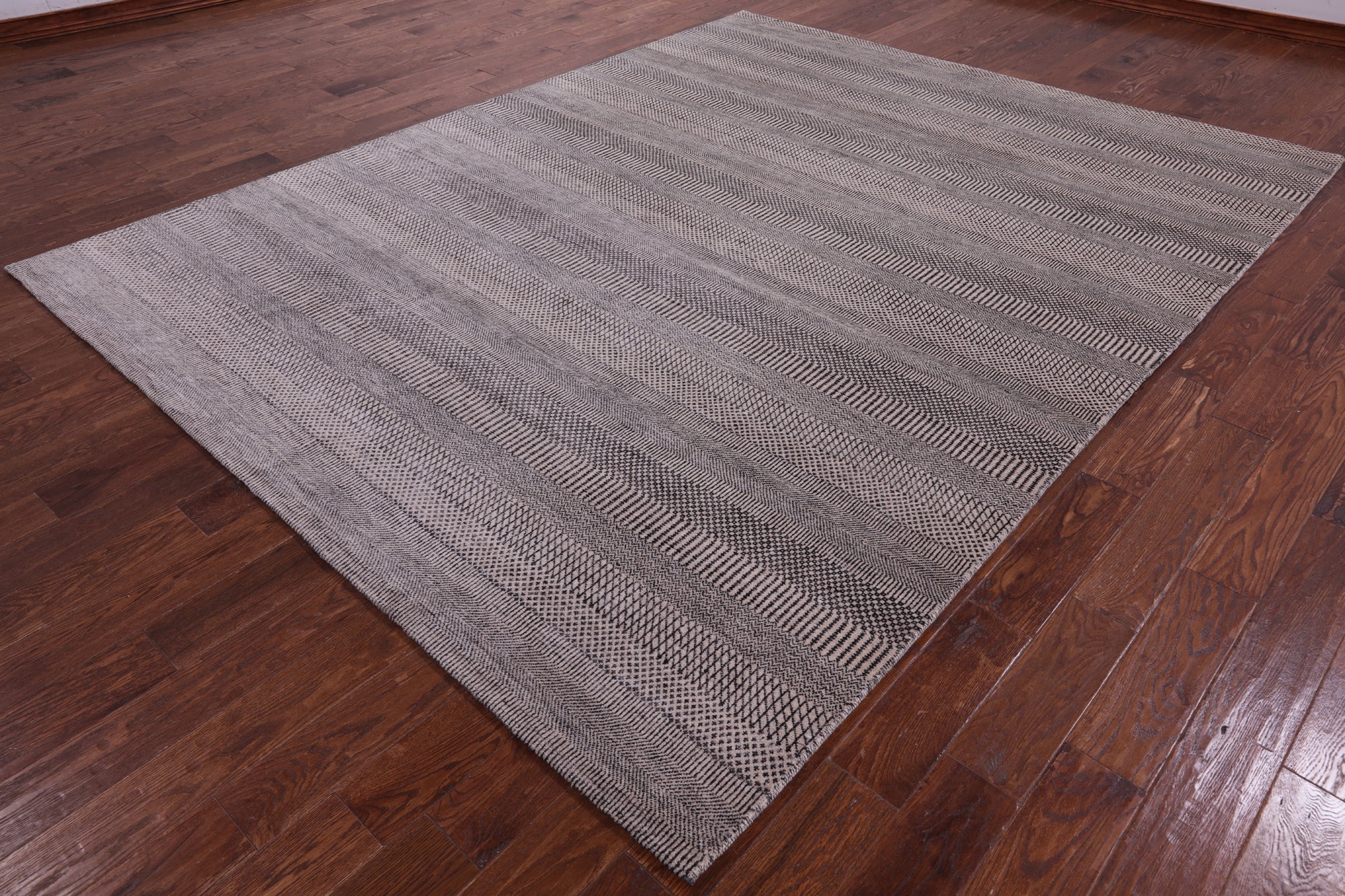 Savannah Grass Hand Knotted Wool & Silk Rug - 8' 1" X 10' 3" - Golden Nile