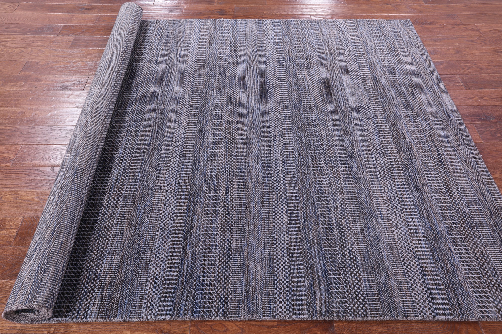 Savannah Grass Hand Knotted Wool & Silk Rug - 6' 1" X 9' 0" - Golden Nile