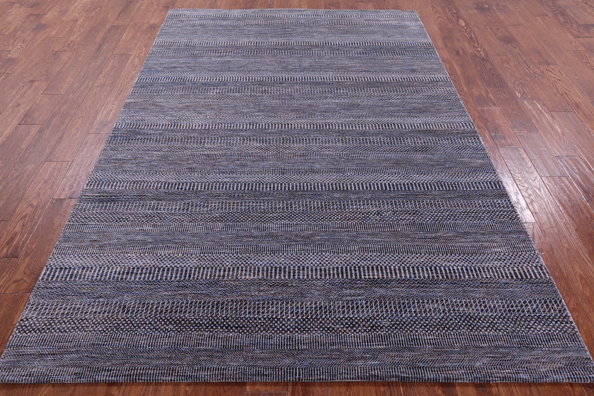 Savannah Grass Hand Knotted Wool & Silk Rug - 6' 1" X 9' 0" - Golden Nile