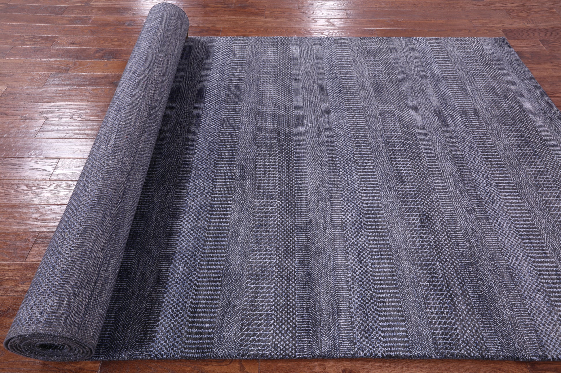 Savannah Grass Hand Knotted Wool & Silk Rug - 6' 1" X 18' 3" - Golden Nile