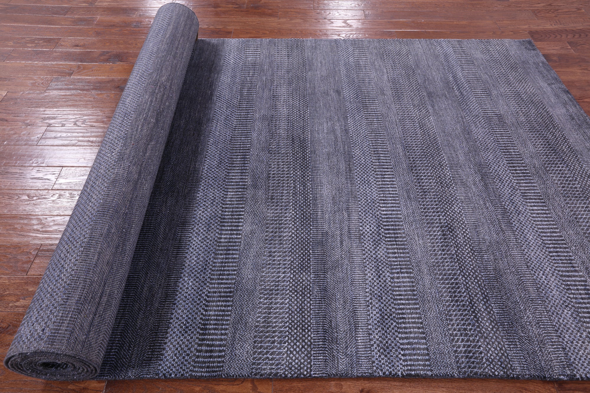 Savannah Grass Hand Knotted Wool & Silk Rug - 6' 1" X 18' 3" - Golden Nile