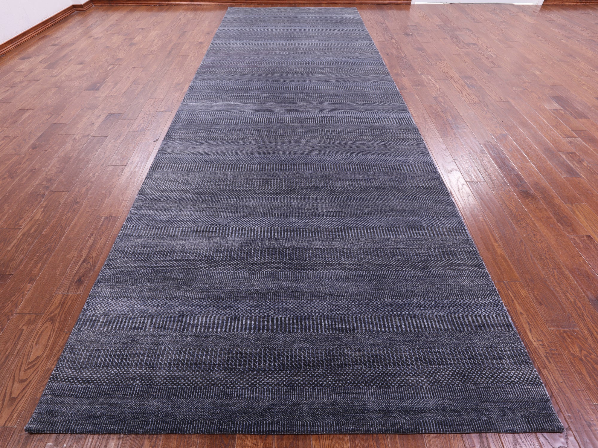 Savannah Grass Hand Knotted Wool & Silk Rug - 6' 1" X 18' 3" - Golden Nile