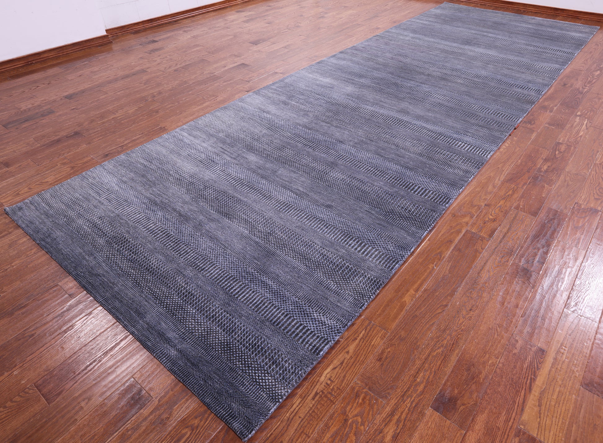 Savannah Grass Hand Knotted Wool & Silk Rug - 6' 1" X 18' 3" - Golden Nile