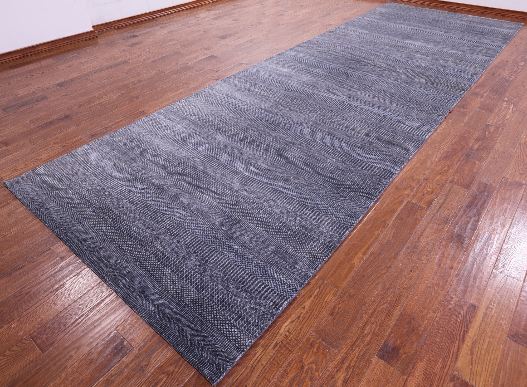 Savannah Grass Hand Knotted Wool & Silk Rug - 6' 1" X 18' 3" - Golden Nile