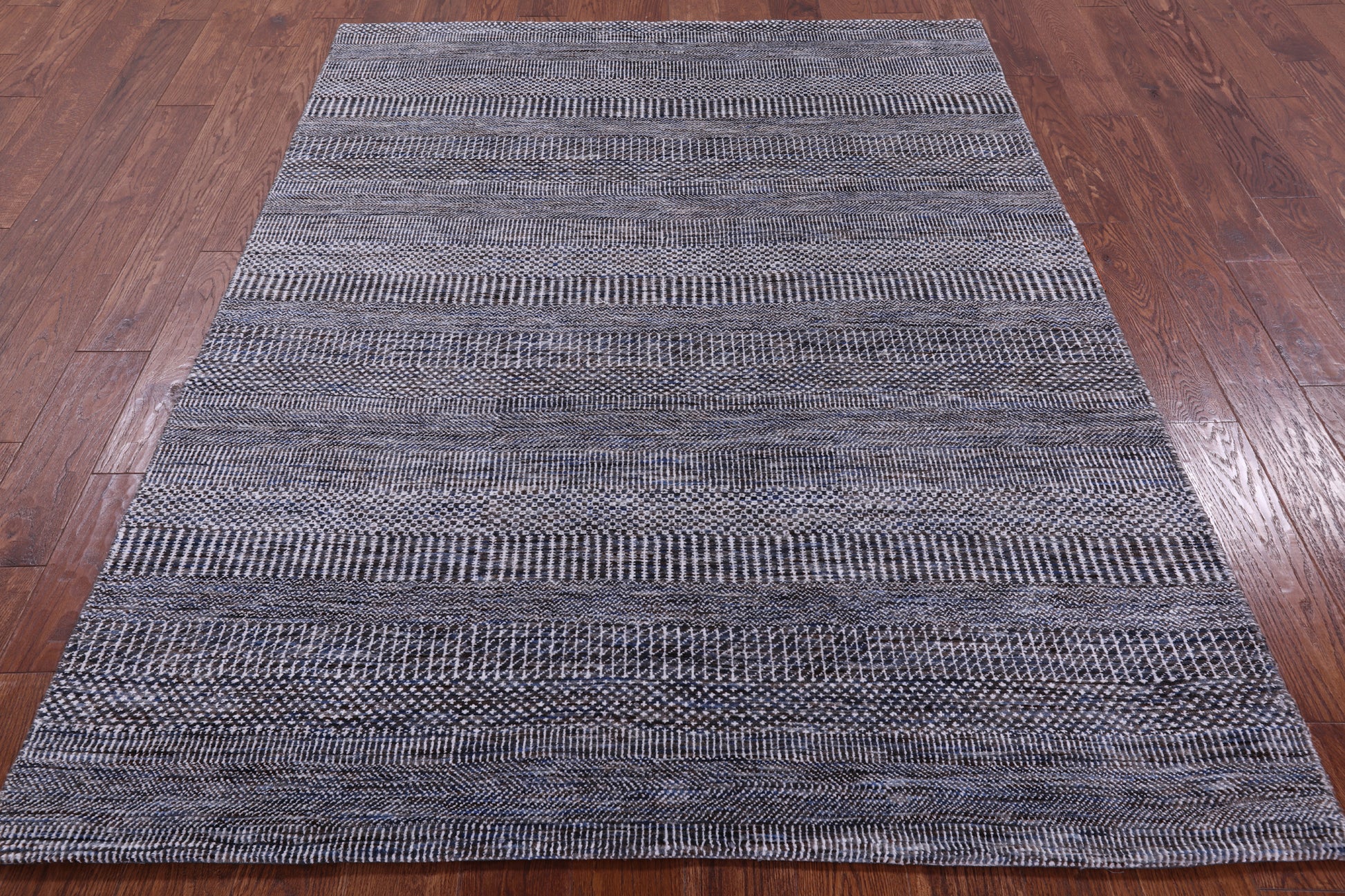 Savannah Grass Handmade Wool & Silk Rug - 5' 2" X 6' 10" - Golden Nile