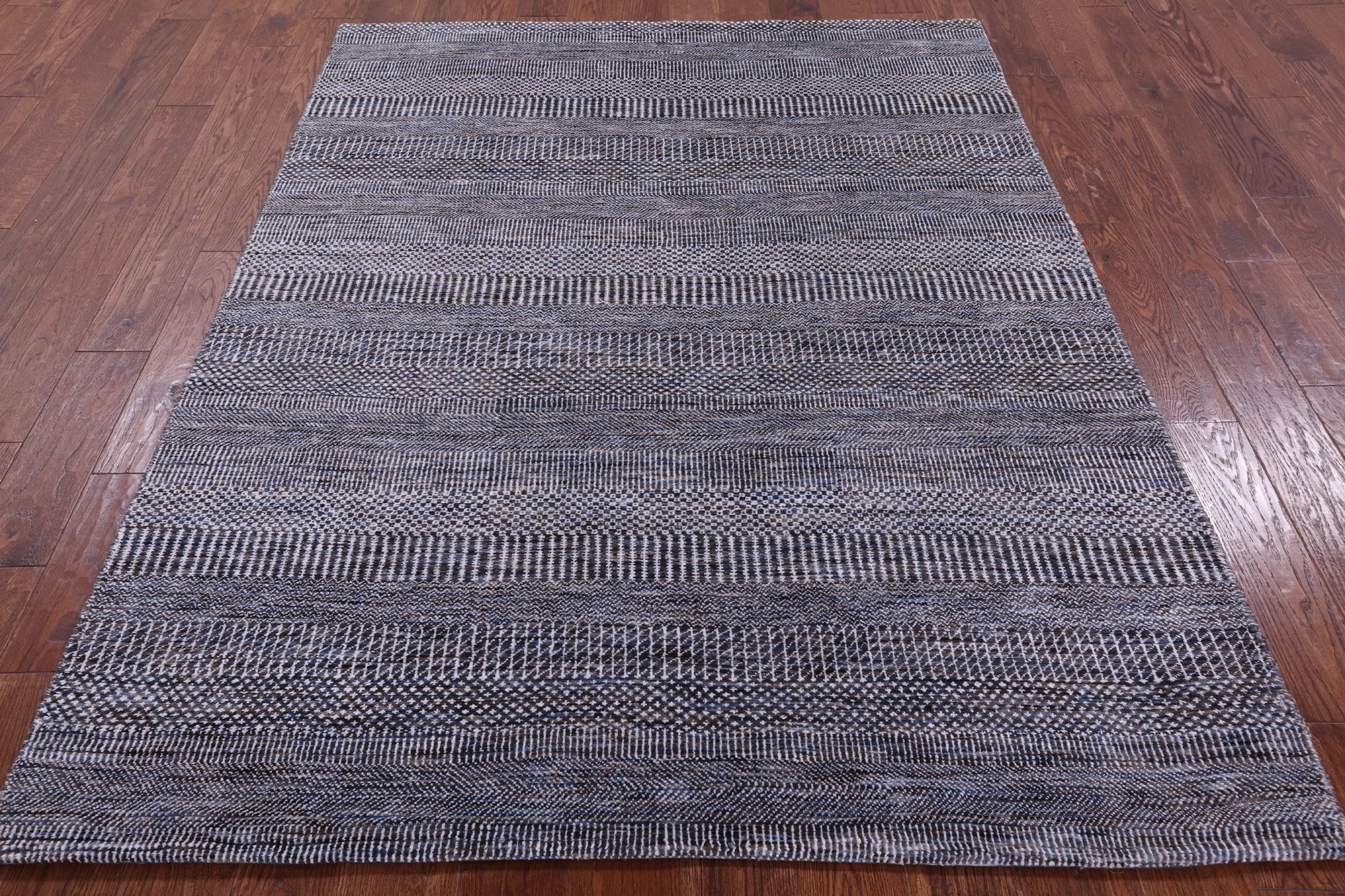 Savannah Grass Handmade Wool & Silk Rug - 5' 2" X 6' 10" - Golden Nile
