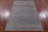 Savannah Grass Hand Knotted Wool & Silk Rug - 4' 2" X 6' 3" - Golden Nile