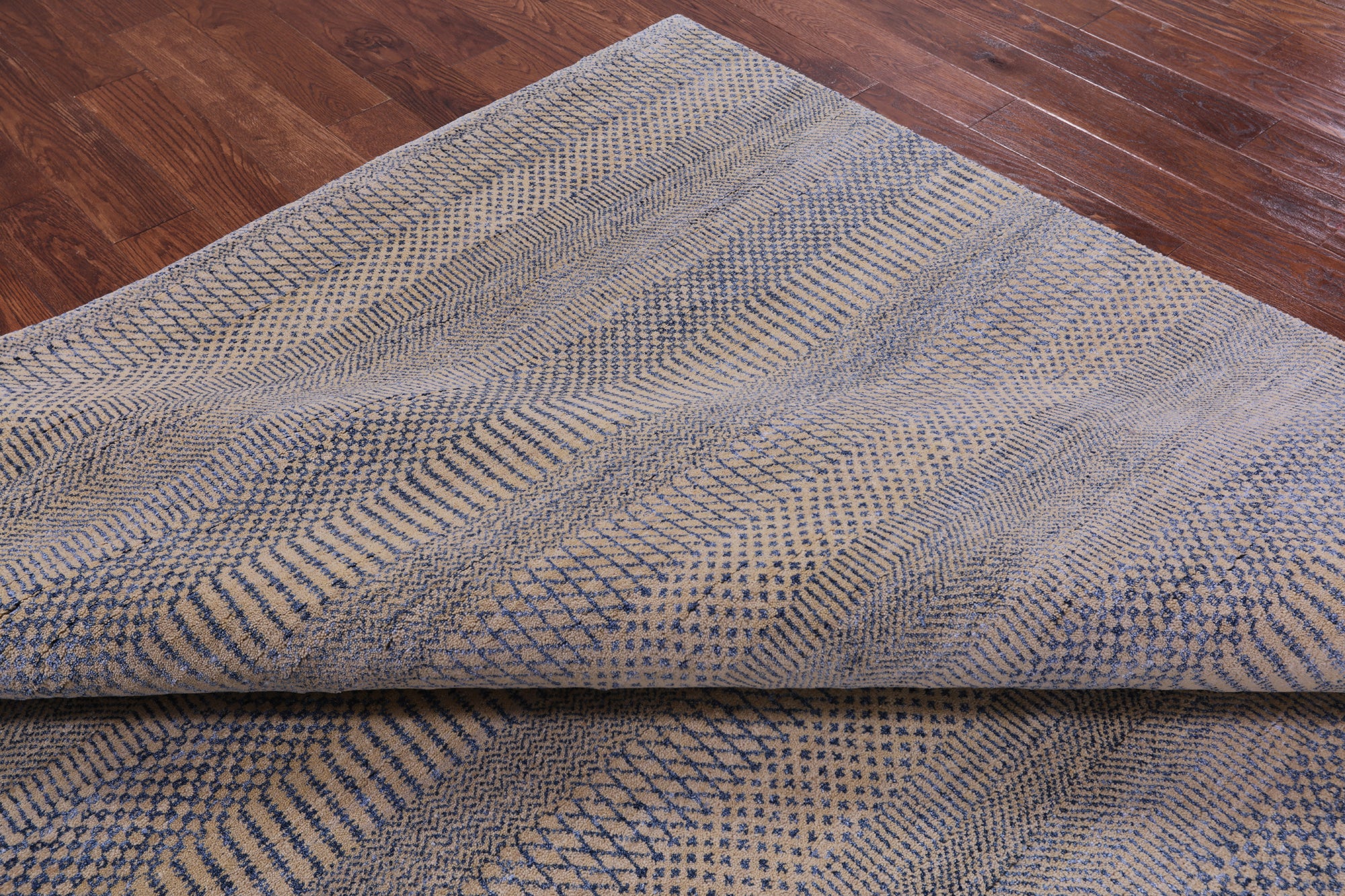 Savannah Grass Hand Knotted Wool & Silk Rug - 9' 0" X 12' 1" - Golden Nile