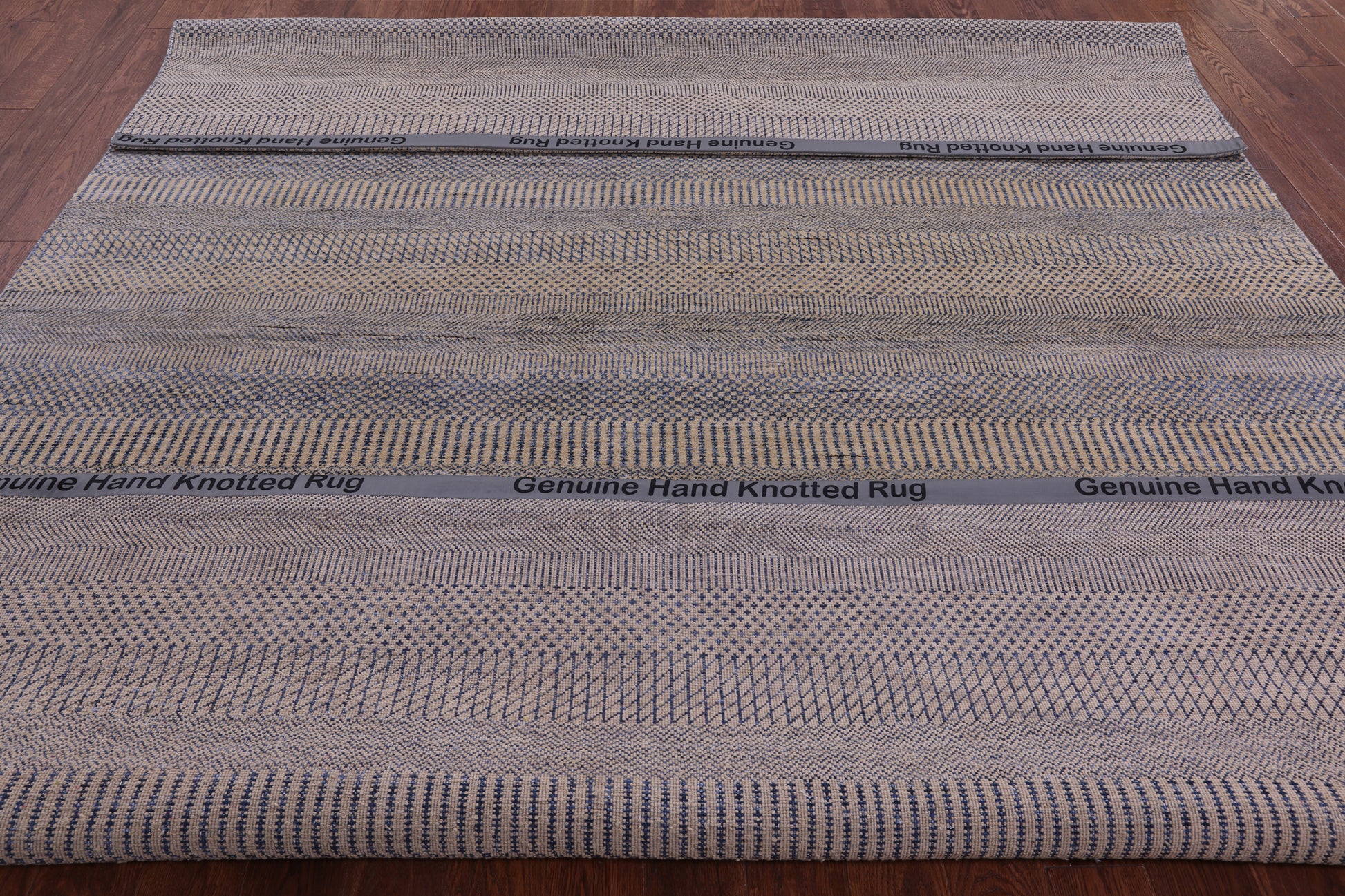 Savannah Grass Hand Knotted Wool & Silk Rug - 9' 0" X 12' 1" - Golden Nile