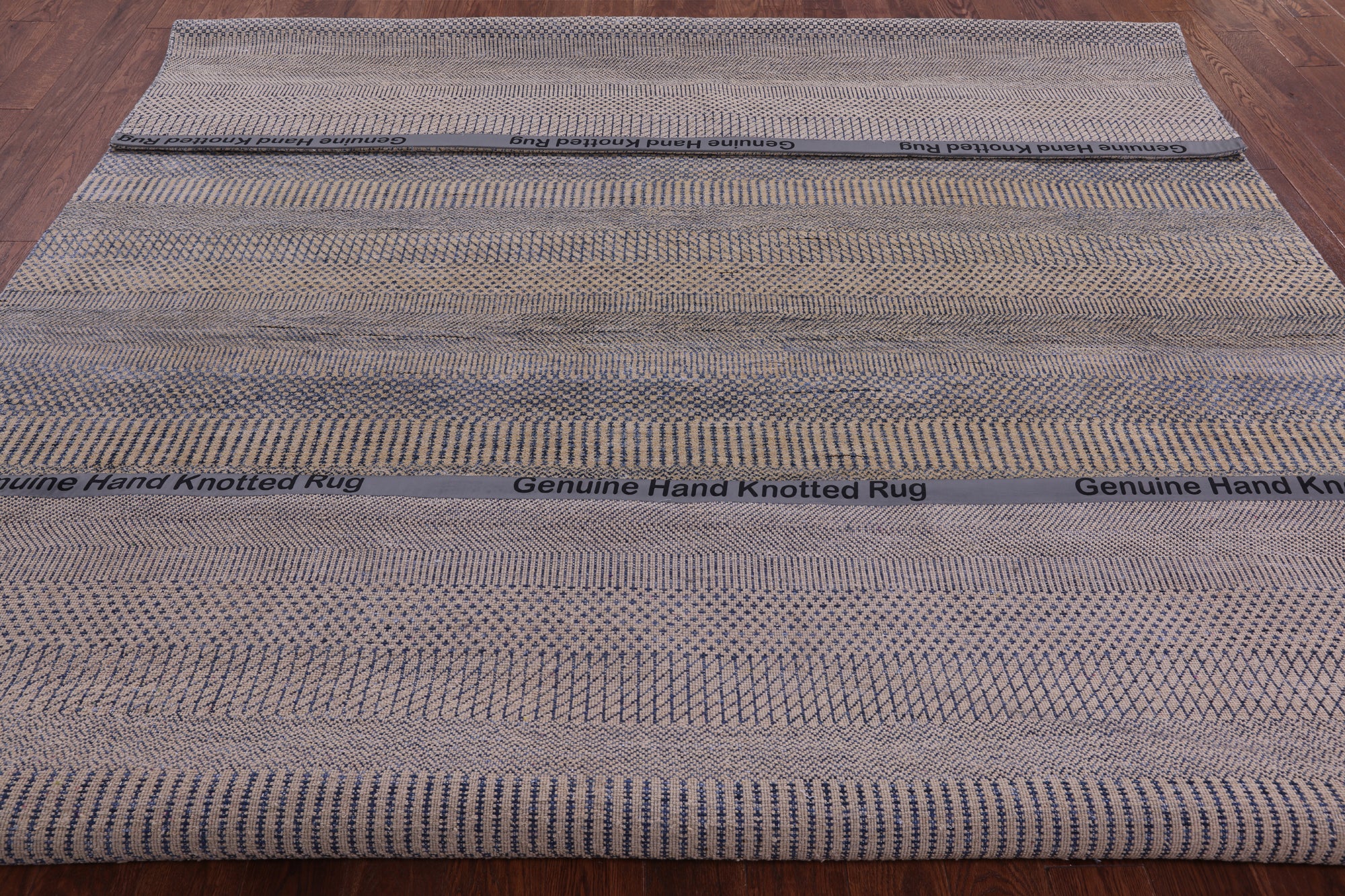 Savannah Grass Hand Knotted Wool & Silk Rug - 9' 0" X 12' 1" - Golden Nile