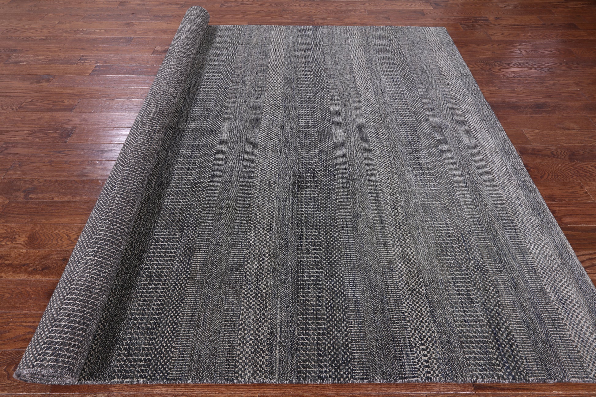 Savannah Grass Handmade Wool & Silk Rug - 8' 0" X 10' 2" - Golden Nile