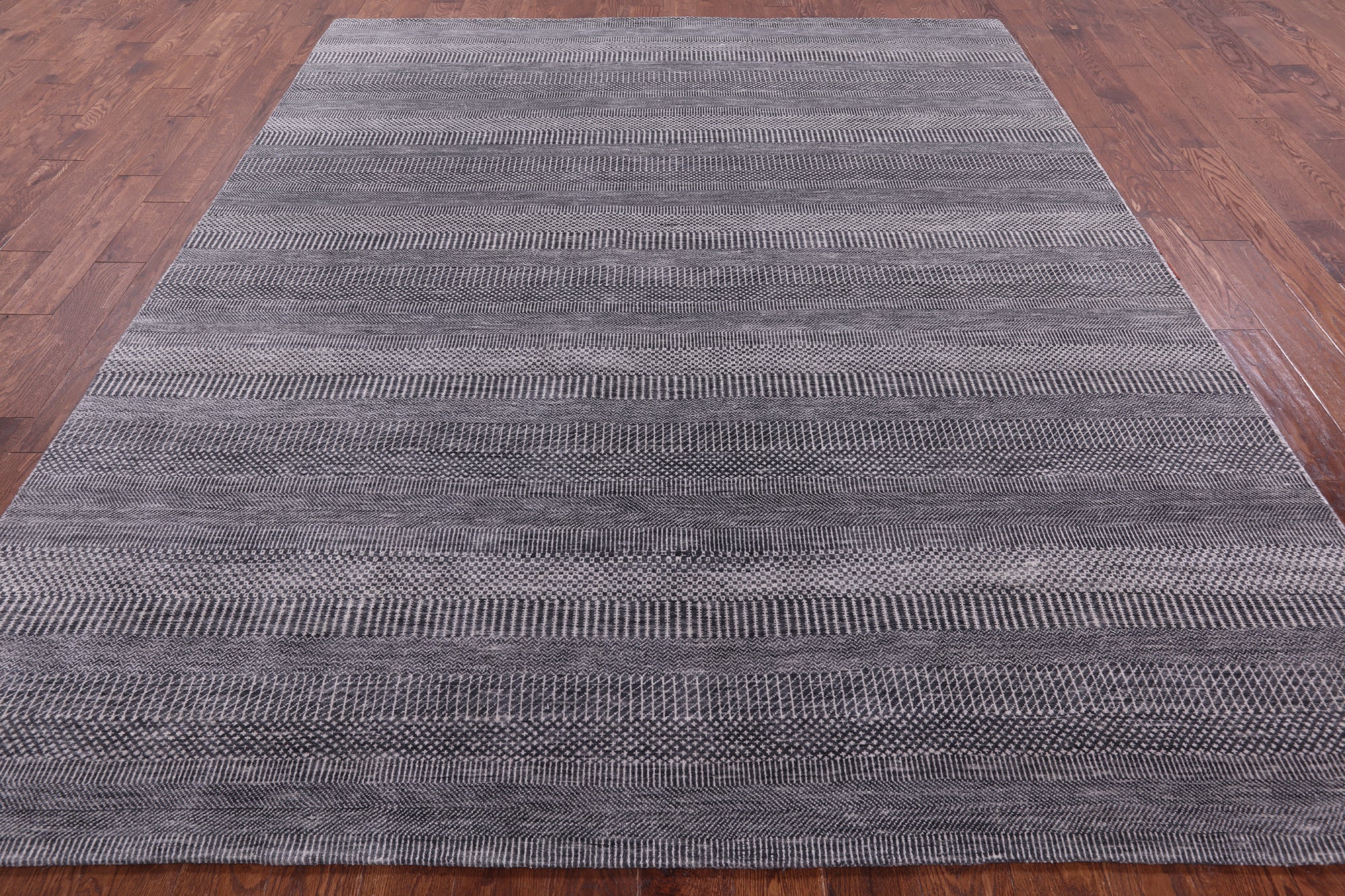Savannah Grass Hand Knotted Wool & Silk Rug - 8' 1" X 9' 11" - Golden Nile