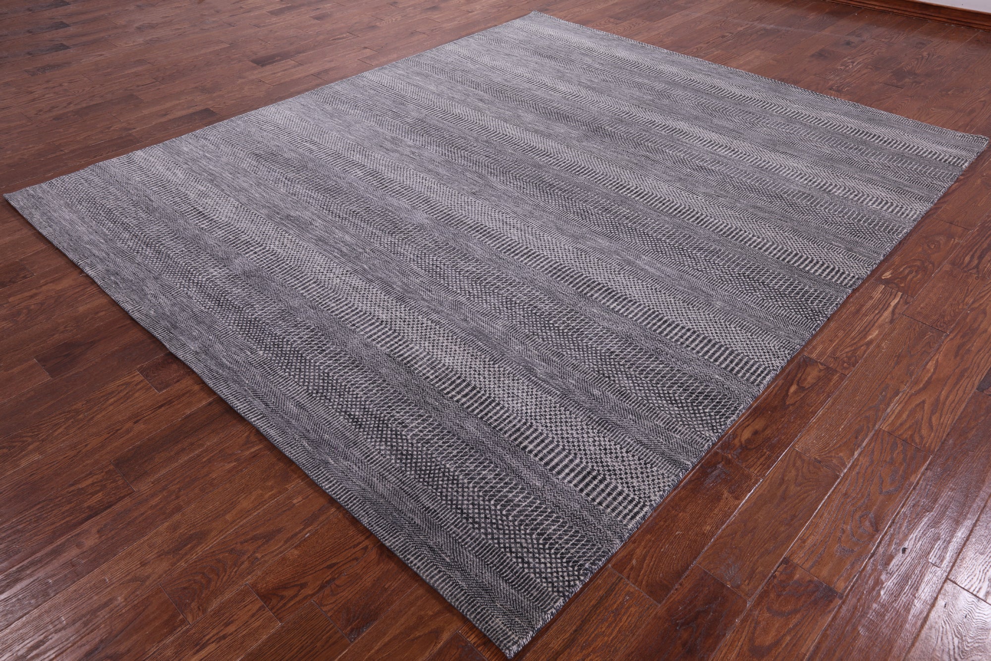 Savannah Grass Hand Knotted Wool & Silk Rug - 8' 1" X 9' 8" - Golden Nile