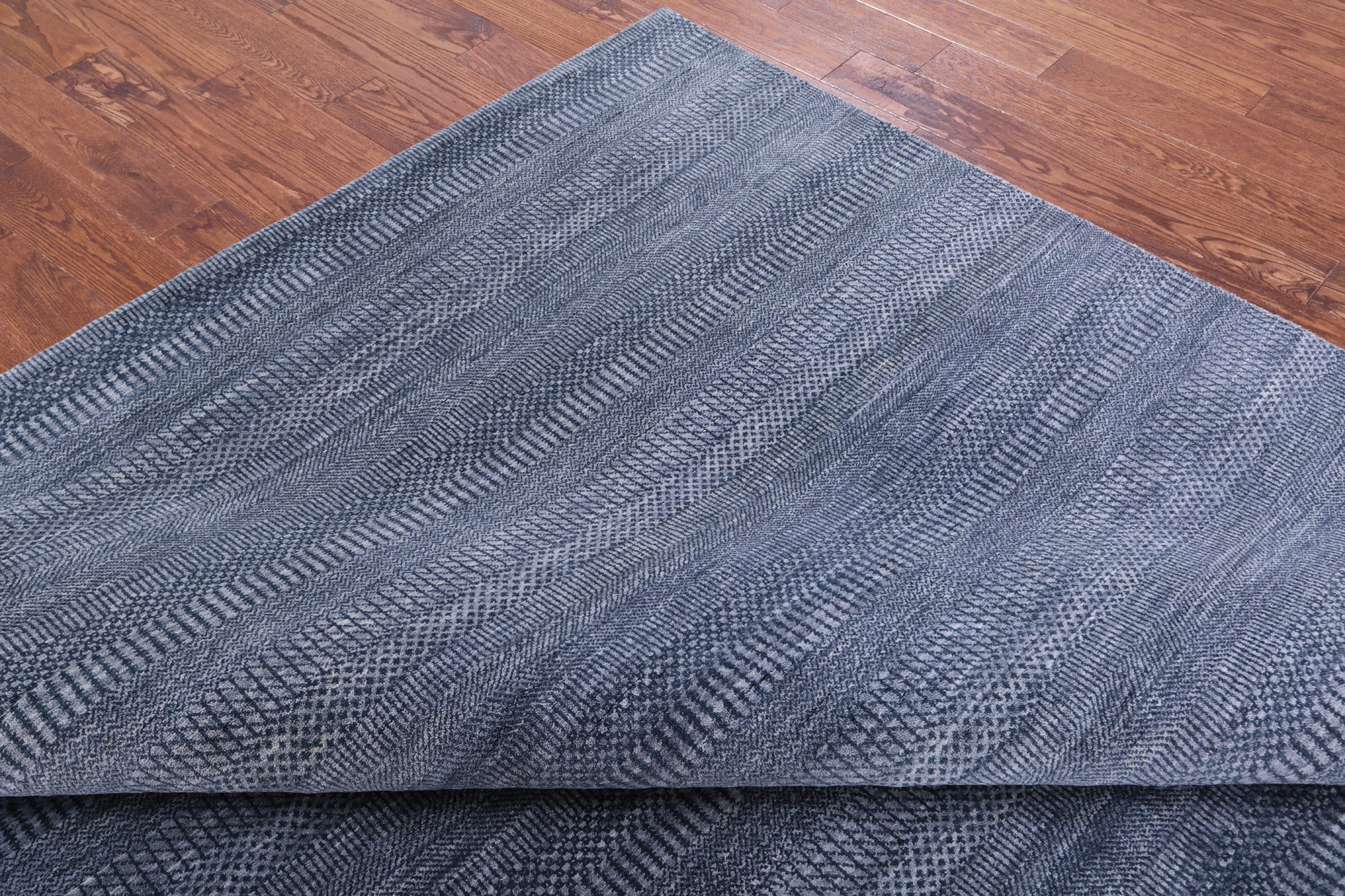 Savannah Grass Handmade Wool & Silk Rug - 8' 0" X 9' 11" - Golden Nile