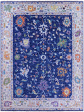 Blue Turkish Oushak Hand Knotted Wool Rug - 12' 1" X 15' 1" - Golden Nile