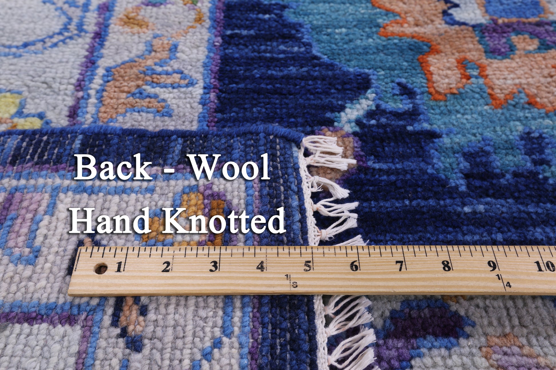 Blue Turkish Oushak Hand Knotted Wool Rug - 12' 1" X 15' 1" - Golden Nile