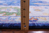 Blue Turkish Oushak Hand Knotted Wool Rug - 12' 1" X 15' 1" - Golden Nile