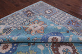 Blue Turkish Oushak Hand Knotted Wool Rug - 10' 2" X 14' 3" - Golden Nile