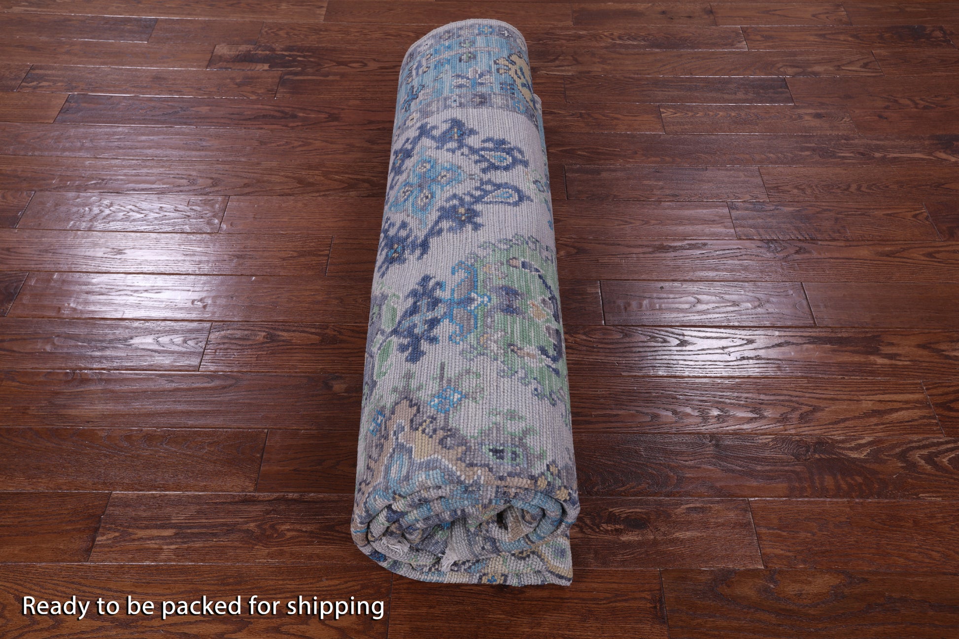 Grey Turkish Oushak Hand Knotted Wool Rug - 8' 1" X 10' 1" - Golden Nile